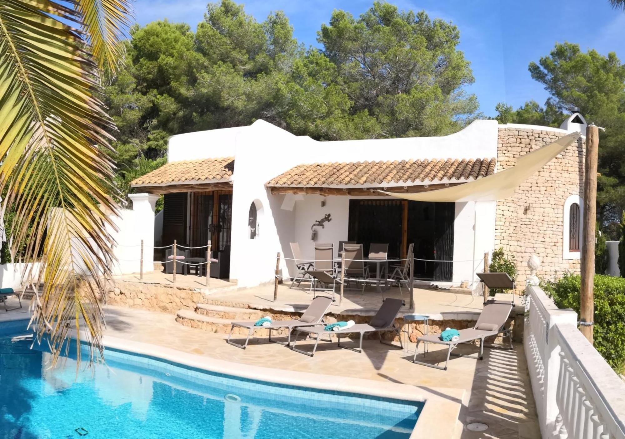 Private Villa Mit Eigenem Pool Unter Palmen Cala Llena Dış mekan fotoğraf